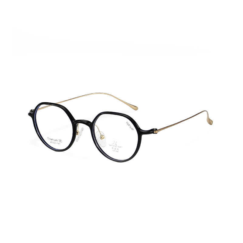 T18981 Gafas retro con montura de titanio para hombres y mujeres