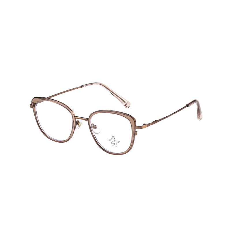 S11803 Elegantes gafas de lectura cuadradas con forma de ojo de gato y luz azul